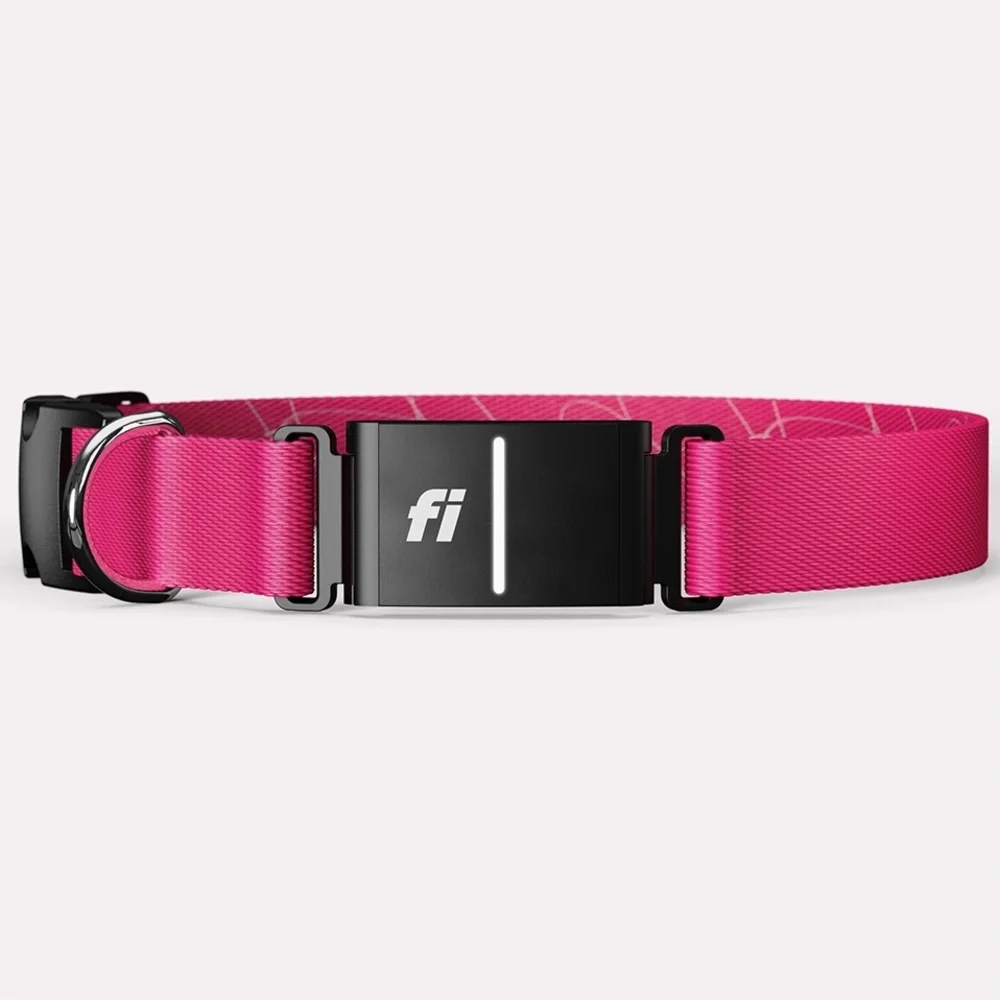 Fi Series 3+ Smart GPS Dog Collar Pink |Small |AI Health & Activity Tracker- NIB